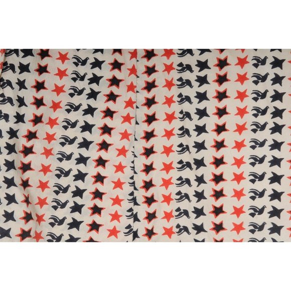 Isabell Marant Etoile Star Bird Print Mel Shorts Size 38 Cream Red Silk - Picture 5 of 11